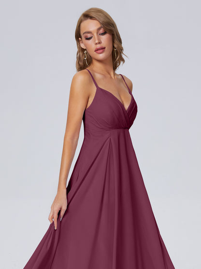 Laila Affordable Spaghetti Straps Chiffon Bridesmaid Dresses