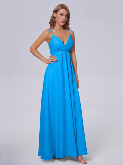Laila Affordable Spaghetti Straps Chiffon Bridesmaid Dresses
