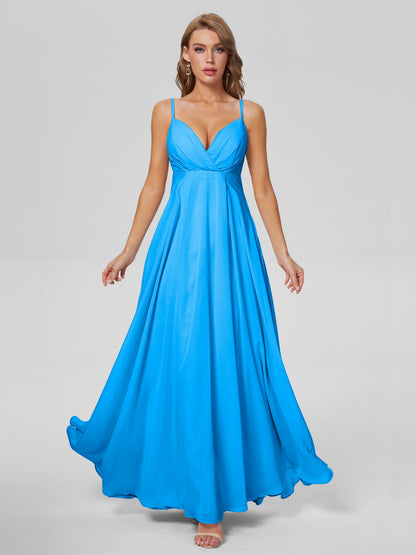 Laila Affordable Spaghetti Straps Chiffon Bridesmaid Dresses