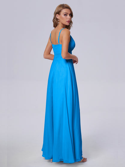 Laila Affordable Spaghetti Straps Chiffon Bridesmaid Dresses