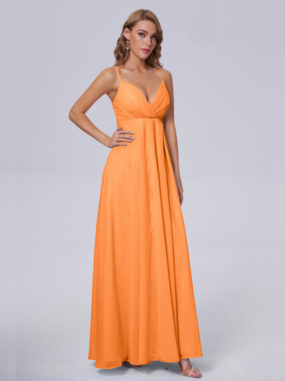Laila Affordable Spaghetti Straps Chiffon Bridesmaid Dresses