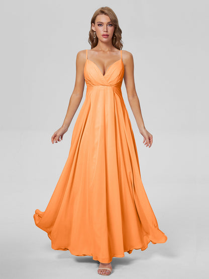 Laila Affordable Spaghetti Straps Chiffon Bridesmaid Dresses