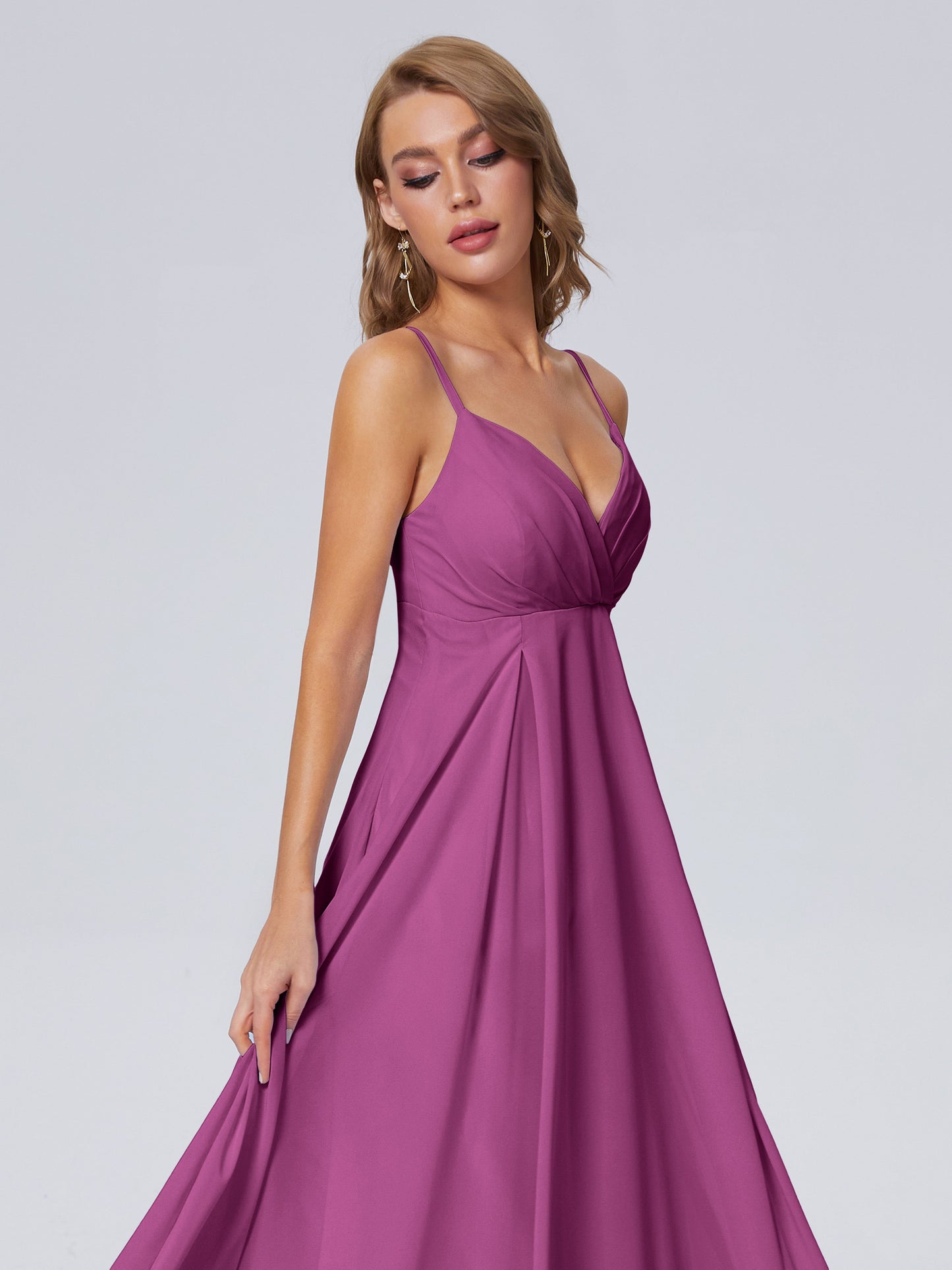 Laila Affordable Spaghetti Straps Chiffon Bridesmaid Dresses