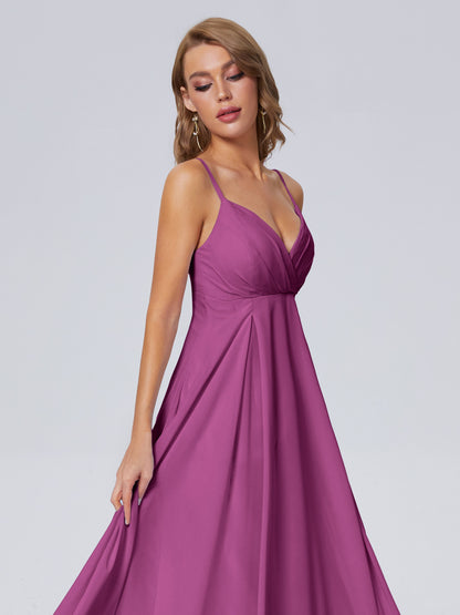 Laila Affordable Spaghetti Straps Chiffon Bridesmaid Dresses