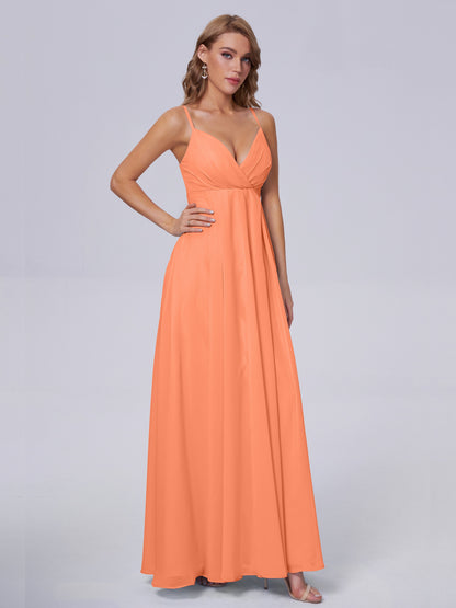 Laila Affordable Spaghetti Straps Chiffon Bridesmaid Dresses