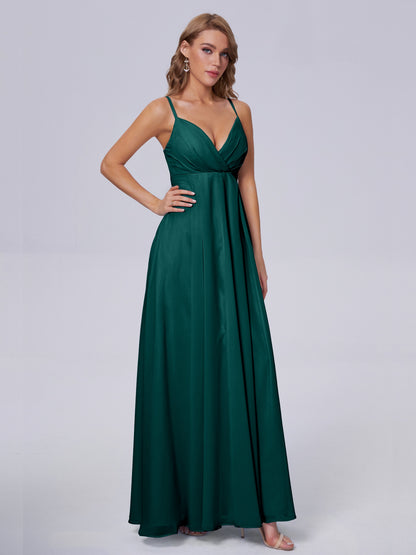 Laila Affordable Spaghetti Straps Chiffon Bridesmaid Dresses
