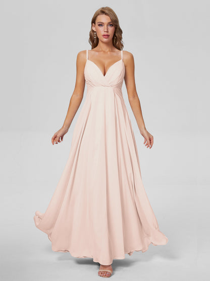 Laila Affordable Spaghetti Straps Chiffon Bridesmaid Dresses