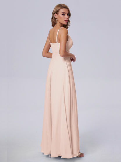 Laila Affordable Spaghetti Straps Chiffon Bridesmaid Dresses