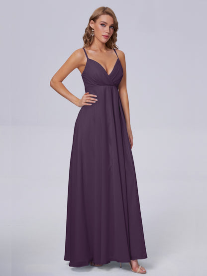 Laila Affordable Spaghetti Straps Chiffon Bridesmaid Dresses