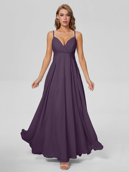 Laila Affordable Spaghetti Straps Chiffon Bridesmaid Dresses