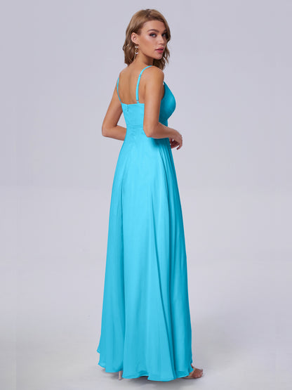 Laila Affordable Spaghetti Straps Chiffon Bridesmaid Dresses