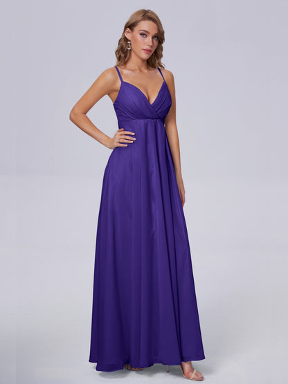 Laila Affordable Spaghetti Straps Chiffon Bridesmaid Dresses