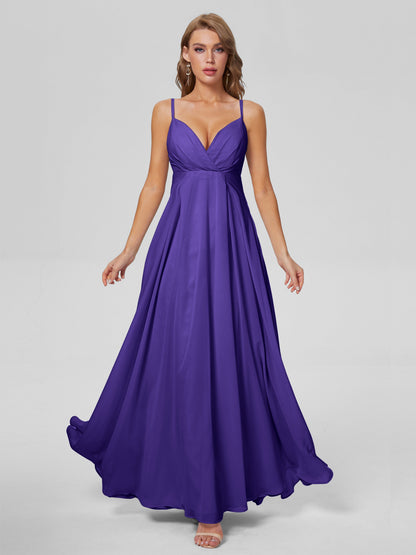 Laila Affordable Spaghetti Straps Chiffon Bridesmaid Dresses