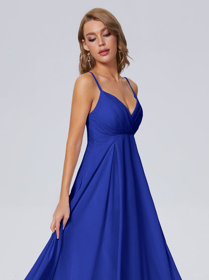 Laila Affordable Spaghetti Straps Chiffon Bridesmaid Dresses