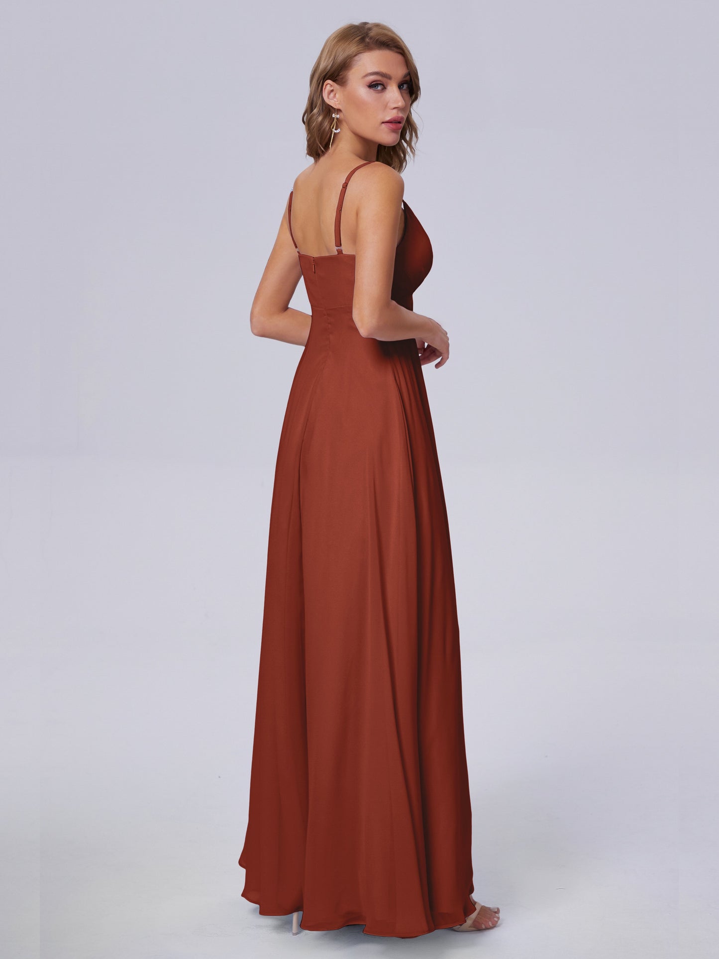 Laila Affordable Spaghetti Straps Chiffon Bridesmaid Dresses