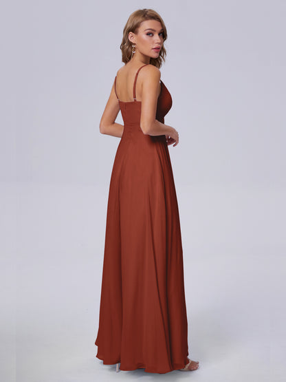 Laila Affordable Spaghetti Straps Chiffon Bridesmaid Dresses