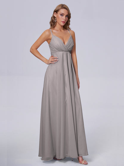 Laila Affordable Spaghetti Straps Chiffon Bridesmaid Dresses