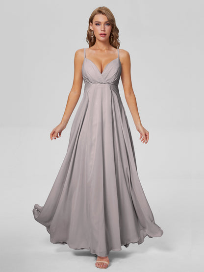 Laila Affordable Spaghetti Straps Chiffon Bridesmaid Dresses