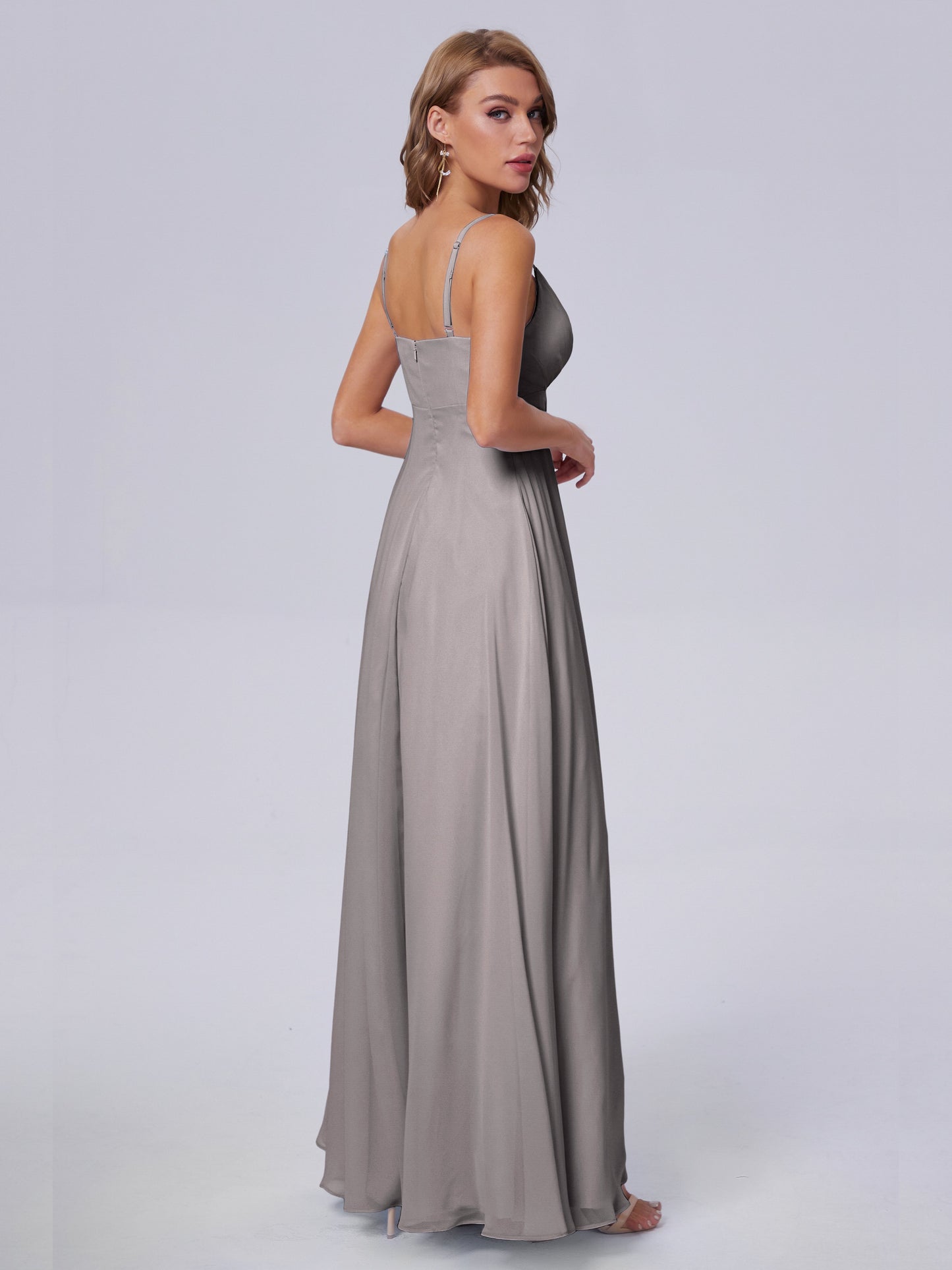 Laila Affordable Spaghetti Straps Chiffon Bridesmaid Dresses