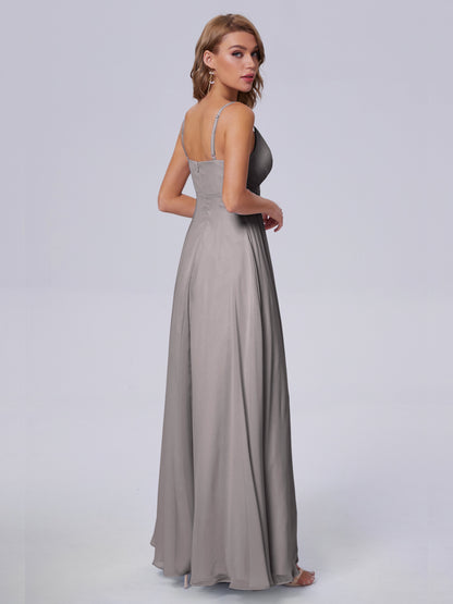 Laila Affordable Spaghetti Straps Chiffon Bridesmaid Dresses
