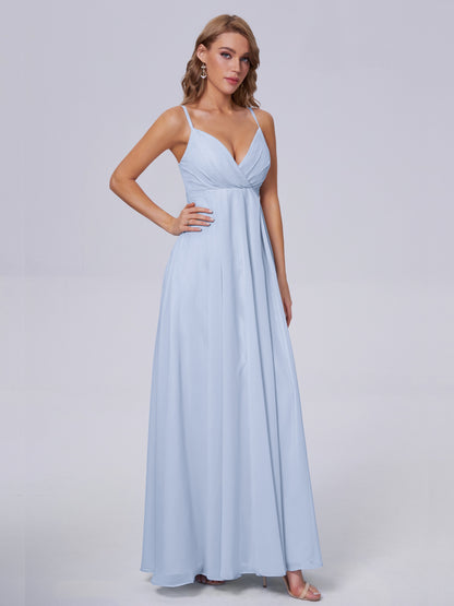 Laila Affordable Spaghetti Straps Chiffon Bridesmaid Dresses