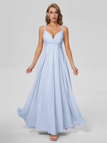 Laila Affordable Spaghetti Straps Chiffon Bridesmaid Dresses