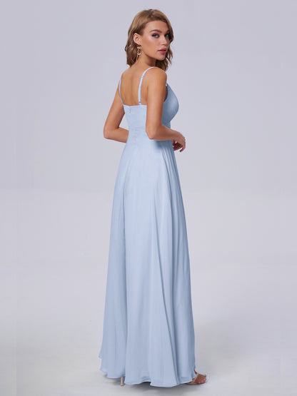Laila Affordable Spaghetti Straps Chiffon Bridesmaid Dresses