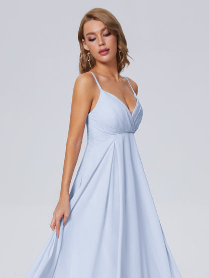 Laila Affordable Spaghetti Straps Chiffon Bridesmaid Dresses