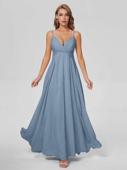 Laila Affordable Spaghetti Straps Chiffon Bridesmaid Dresses