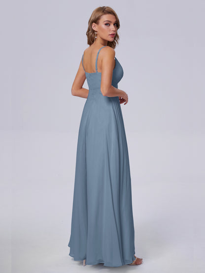 Laila Affordable Spaghetti Straps Chiffon Bridesmaid Dresses