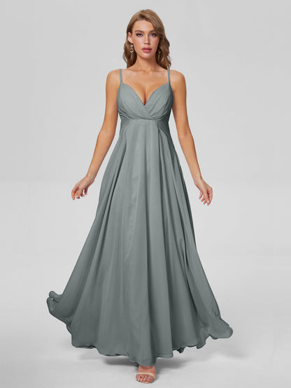 Laila Affordable Spaghetti Straps Chiffon Bridesmaid Dresses