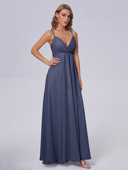 Laila Affordable Spaghetti Straps Chiffon Bridesmaid Dresses