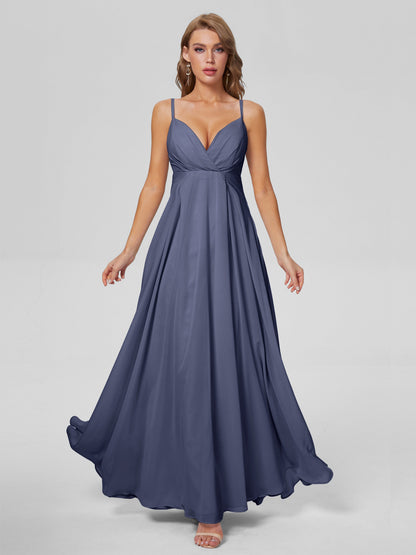 Laila Affordable Spaghetti Straps Chiffon Bridesmaid Dresses