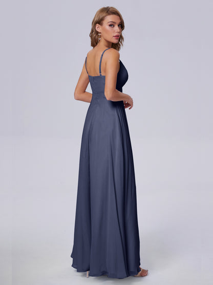 Laila Affordable Spaghetti Straps Chiffon Bridesmaid Dresses