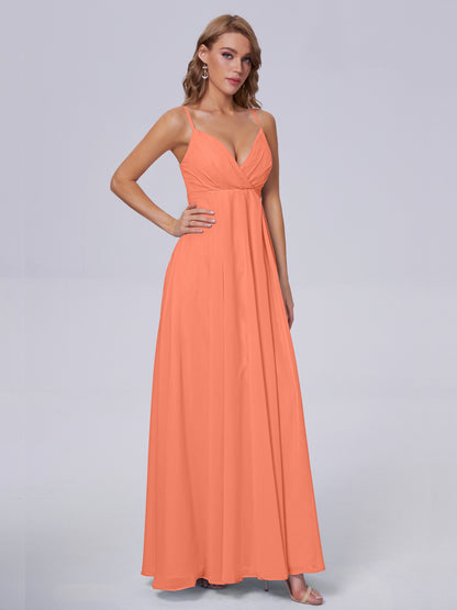 Laila Affordable Spaghetti Straps Chiffon Bridesmaid Dresses