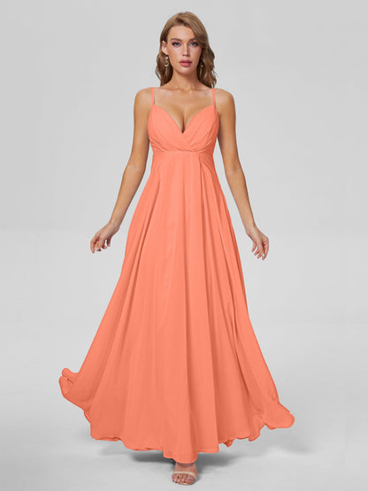 Laila Affordable Spaghetti Straps Chiffon Bridesmaid Dresses