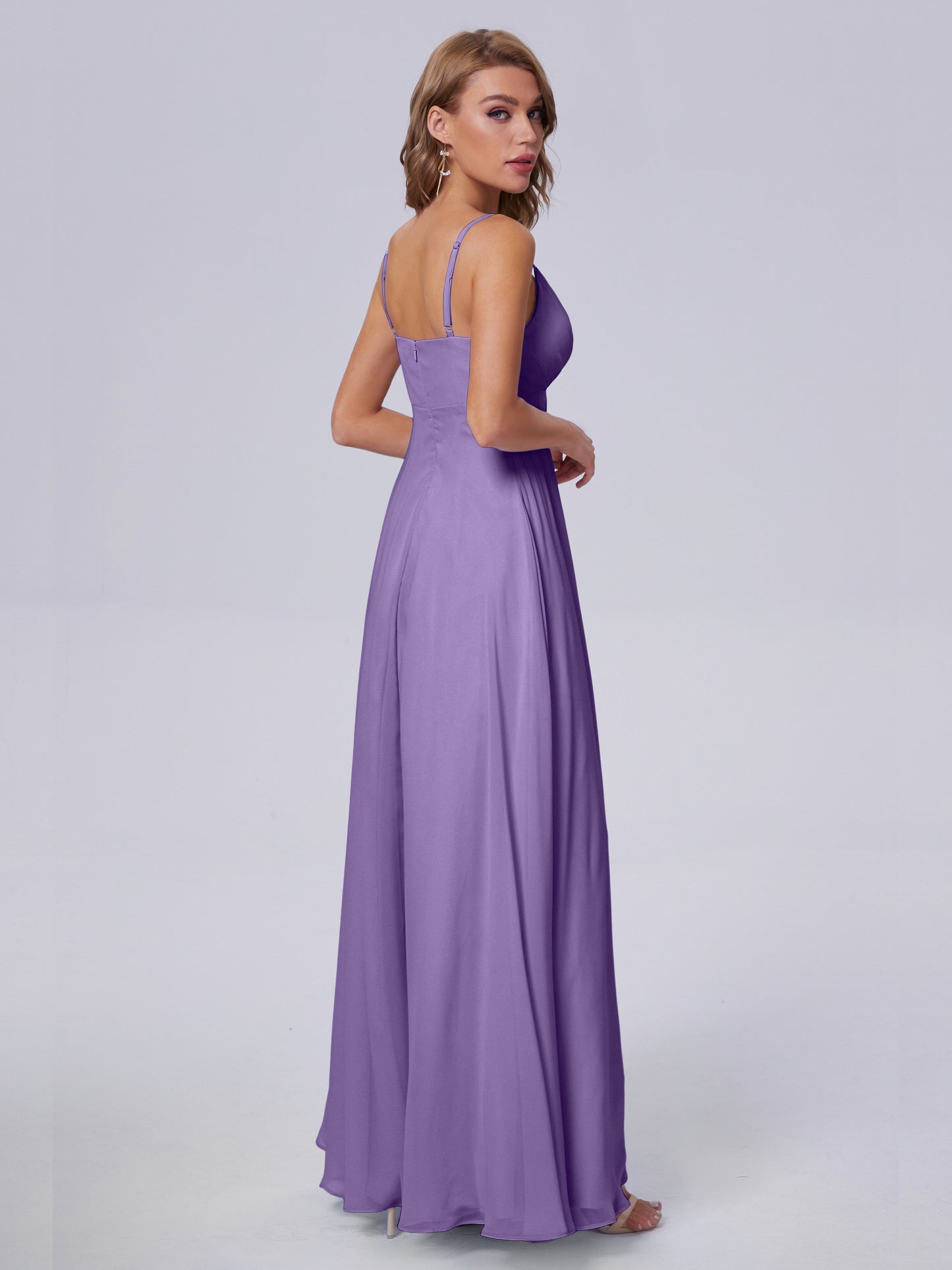Laila Affordable Spaghetti Straps Chiffon Bridesmaid Dresses