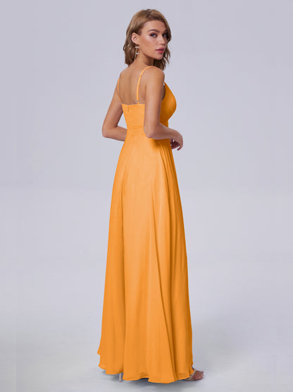 Laila Affordable Spaghetti Straps Chiffon Bridesmaid Dresses