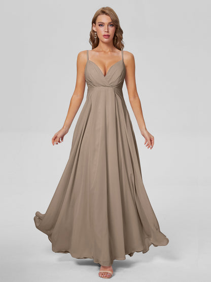 Laila Affordable Spaghetti Straps Chiffon Bridesmaid Dresses