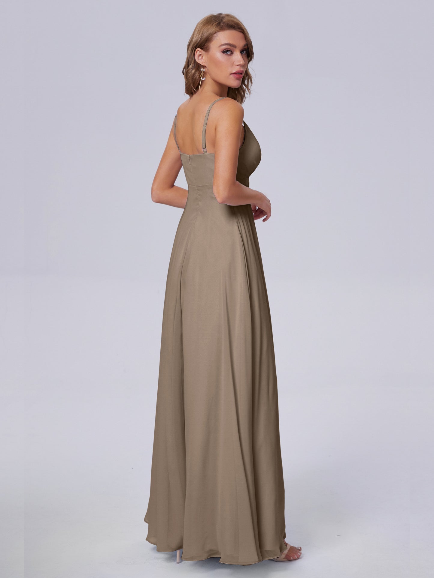 Laila Affordable Spaghetti Straps Chiffon Bridesmaid Dresses