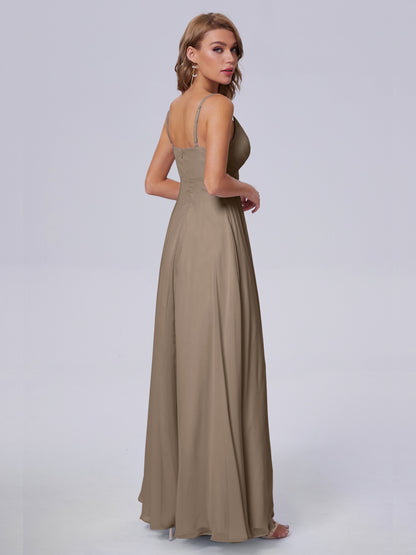 Laila Affordable Spaghetti Straps Chiffon Bridesmaid Dresses
