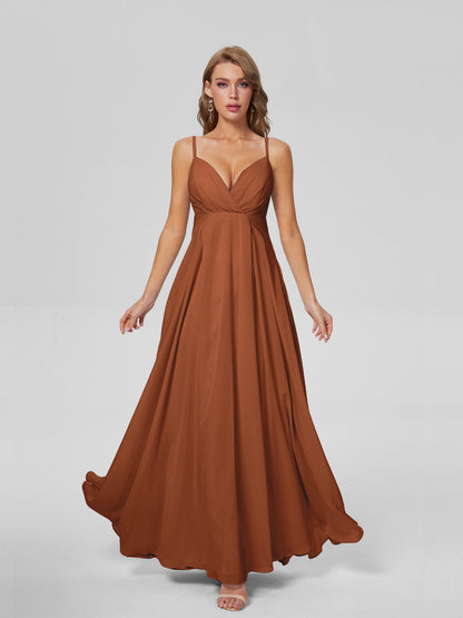 Laila Affordable Spaghetti Straps Chiffon Bridesmaid Dresses