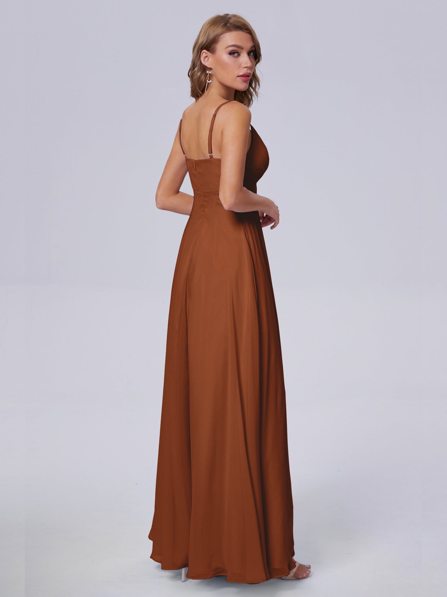 Laila Affordable Spaghetti Straps Chiffon Bridesmaid Dresses