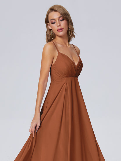 Laila Affordable Spaghetti Straps Chiffon Bridesmaid Dresses