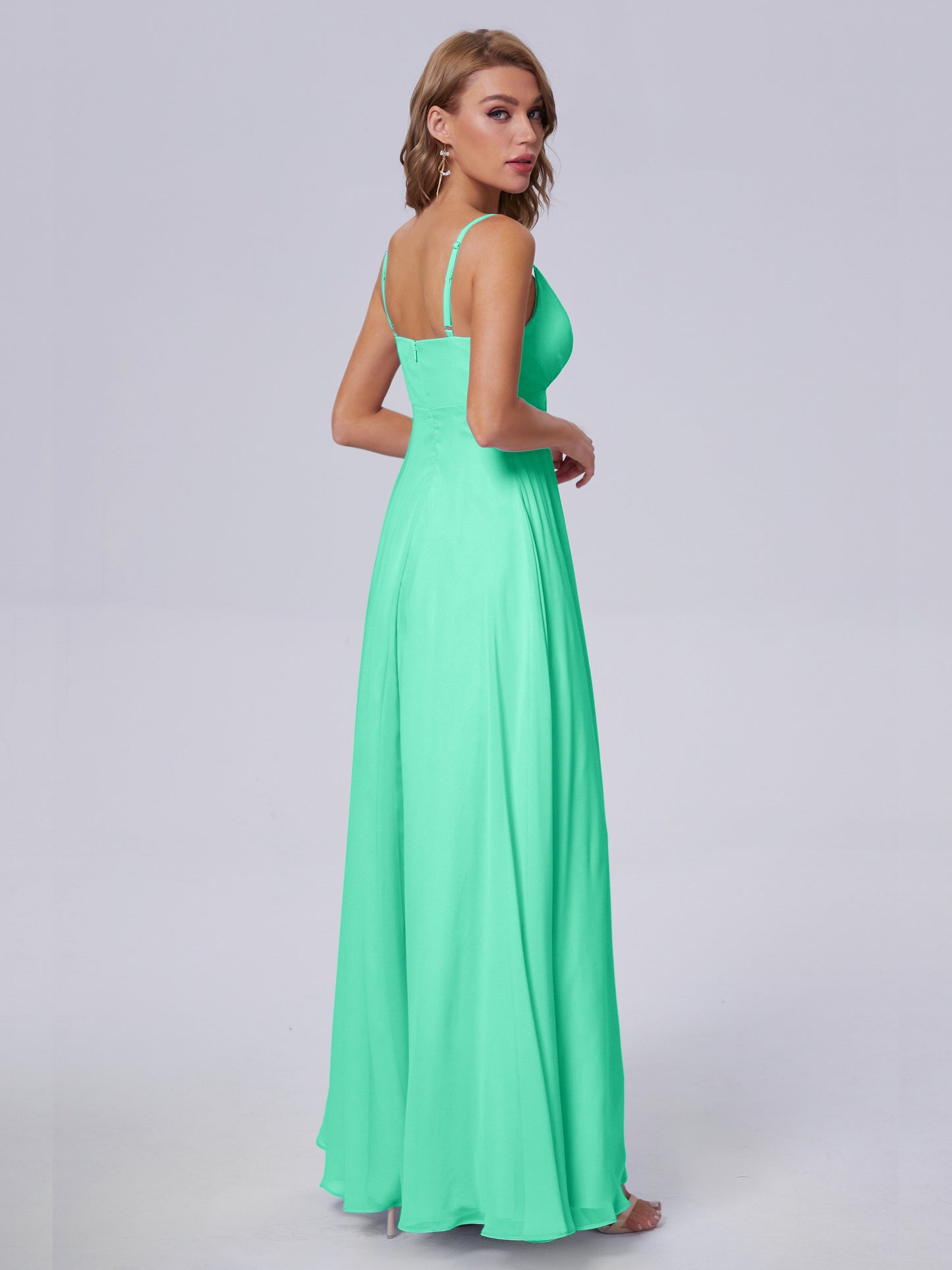 Laila Affordable Spaghetti Straps Chiffon Bridesmaid Dresses
