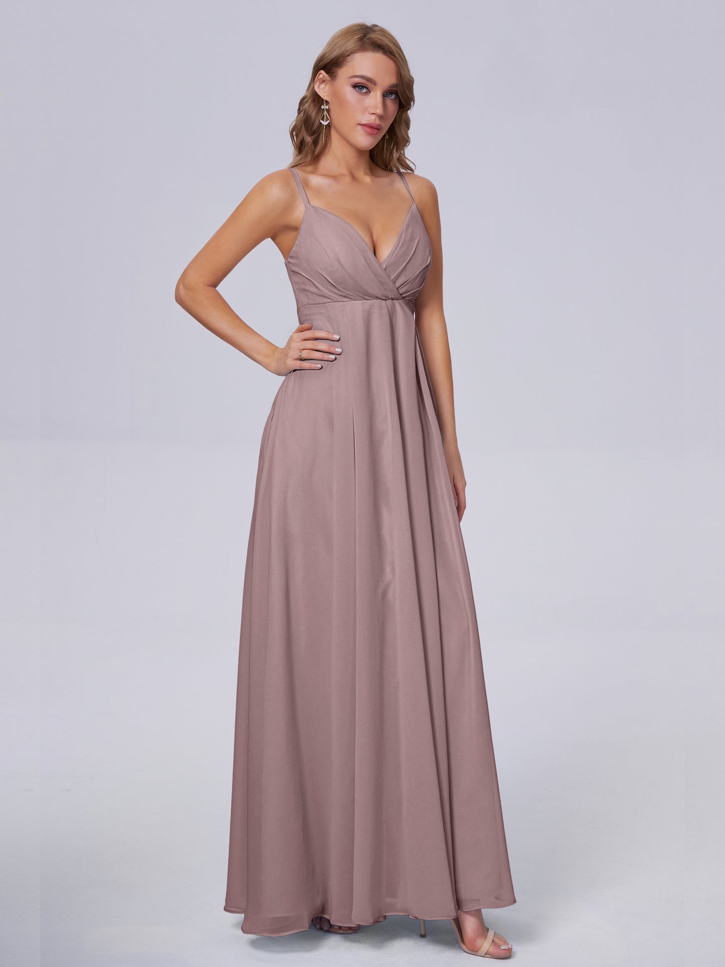 Laila Affordable Spaghetti Straps Chiffon Bridesmaid Dresses
