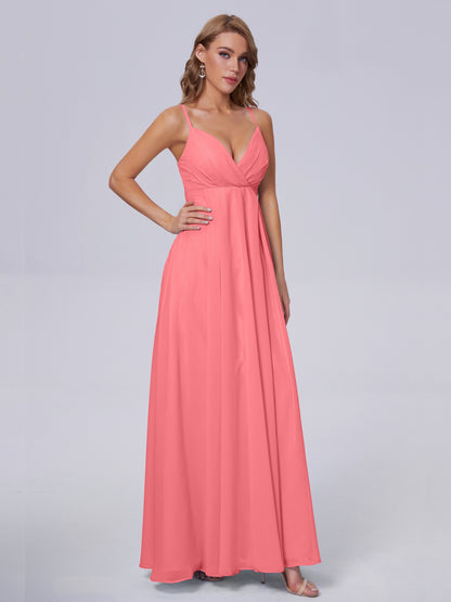 Laila Affordable Spaghetti Straps Chiffon Bridesmaid Dresses