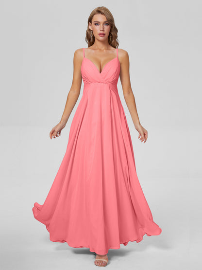 Laila Affordable Spaghetti Straps Chiffon Bridesmaid Dresses