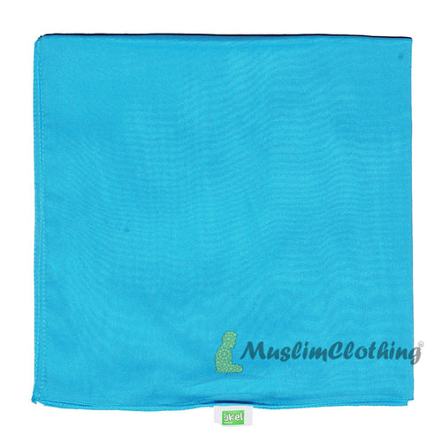 Light Blue Square Chiffon Scarf Hijab Kimar Hijabi From Turkey