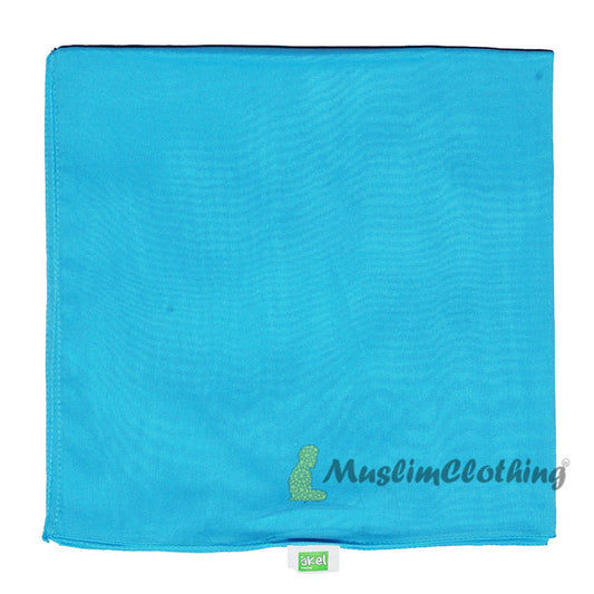 Light Blue Square Chiffon Scarf Hijab Kimar Hijabi From Turkey